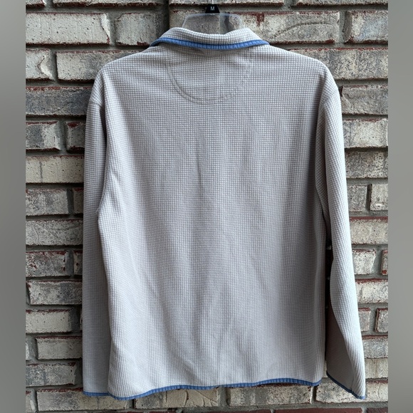 Eddie Bauer Men's Beige Waffle-Textured Fleece 1/4 Zip Pullover Size Medium - Picture 2 of 8